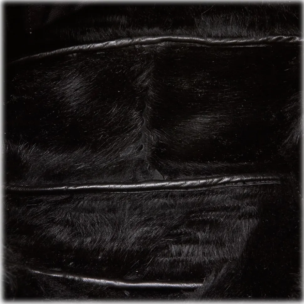 Chanel Vintage - Fur Tote Bag - Black - Fur Handbag - Luxury High Quality - Avvenice
