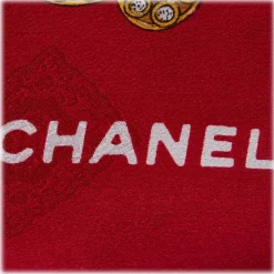 Chanel Vintage - Gem Printed Silk Scarf - Red - Silk Foulard - Luxury High Quality - Avvenice
