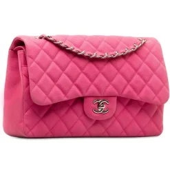 Chanel Vintage - Jumbo Classic Caviar Double Flap - Pink - Leather and Lambskin Handbag - Luxury High Quality - Avvenice