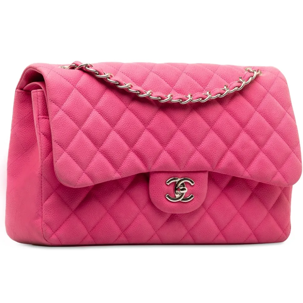 Chanel Vintage - Jumbo Classic Caviar Double Flap - Pink - Leather and Lambskin Handbag - Luxury High Quality - Avvenice