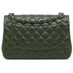 Chanel Vintage - Jumbo Classic Caviar Double Flap - Green - Leather and Lambskin Handbag - Luxury High Quality - Avvenice