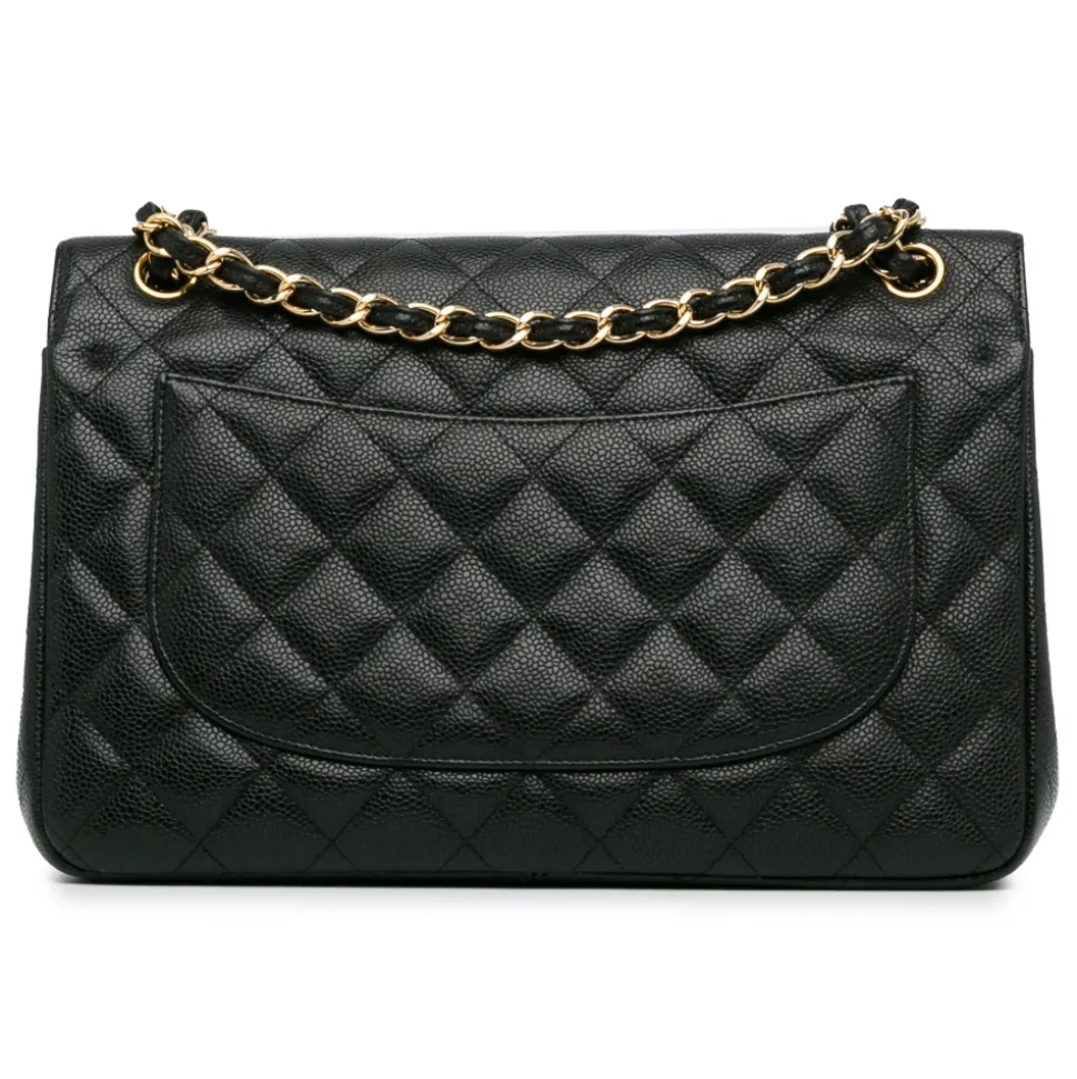Chanel Vintage - Jumbo Classic Caviar Double Flap - Black - Leather and Lambskin Handbag - Luxury High Quality - Avvenice