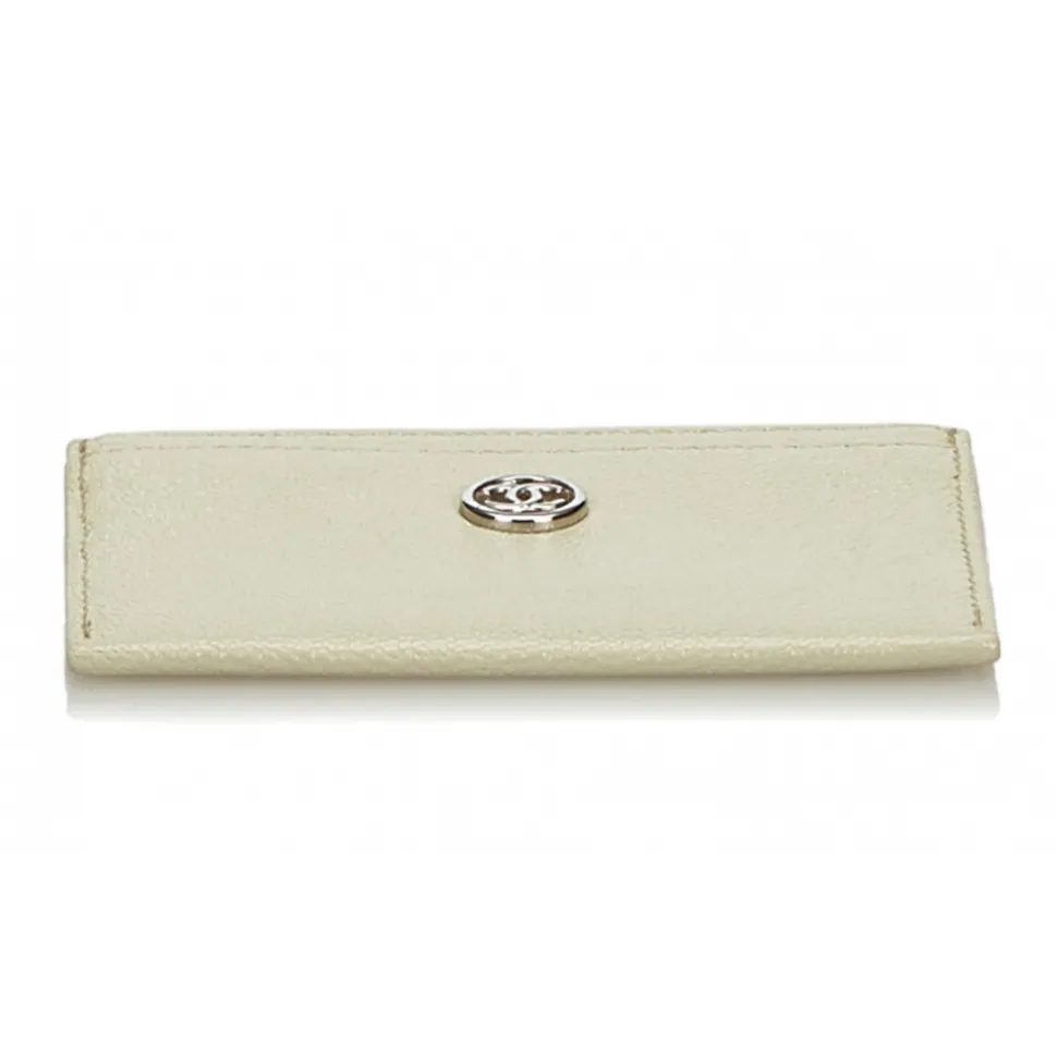 Chanel Vintage - Leather Card Holder - White - Leather Wallett - Luxury High Quality - Avvenice
