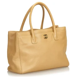Chanel Vintage - Leather Cerf Tote Bag - Brown Beige - Leather Handbag - Luxury High Quality - Avvenice