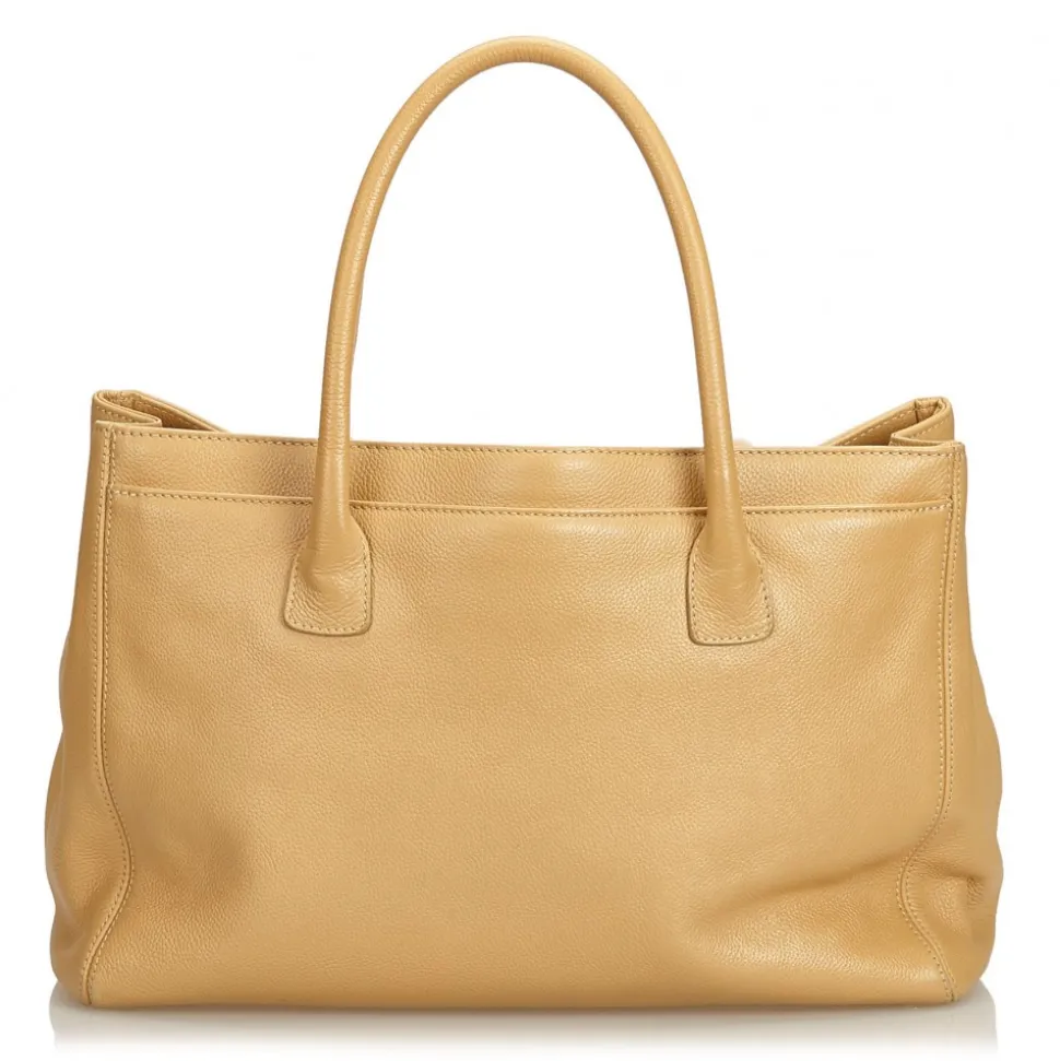 Chanel Vintage - Leather Cerf Tote Bag - Brown Beige - Leather Handbag - Luxury High Quality - Avvenice