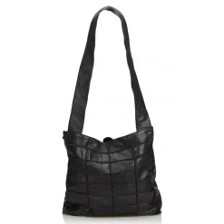 Chanel Vintage - Leather Patchwork Tote Bag - Black - Leather Handbag - Luxury High Quality - Avvenice