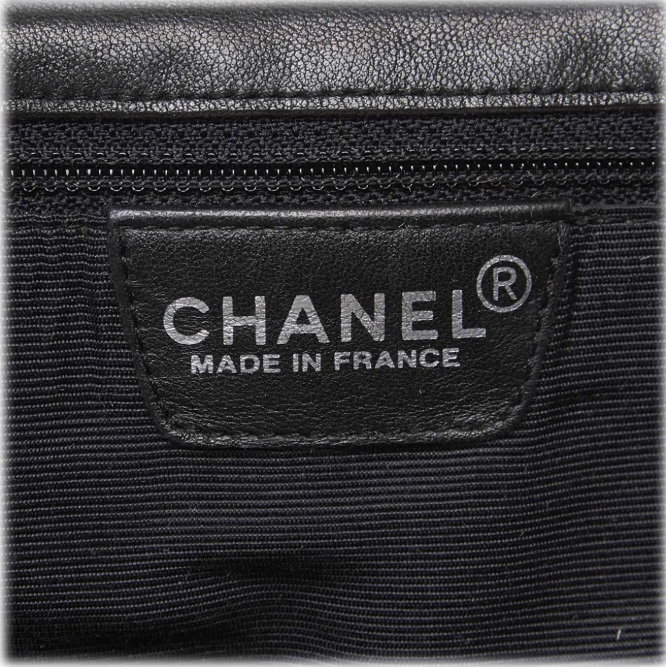 Chanel Vintage - Leather Patchwork Tote Bag - Black - Leather Handbag - Luxury High Quality - Avvenice