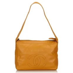 Chanel Vintage - Leather Shoulder Bag - Orange - Leather Handbag - Luxury High Quality - Avvenice