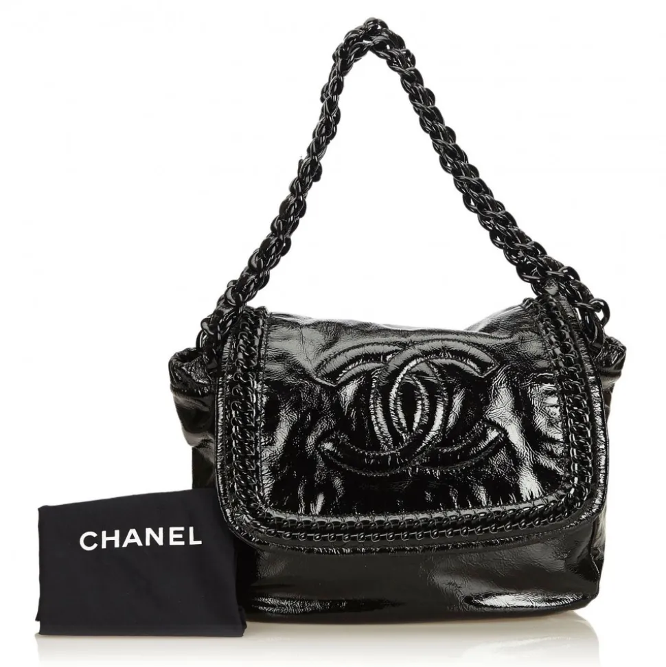 Chanel Vintage - Luxe Ligne Accordion Flap Bag - Black - Leather Handbag - Luxury High Quality - Avvenice
