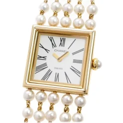 Chanel Vintage - Mademoiselle Pearl Watch - White Pearl & Yellow Gold - Pearl Watch Chanel - High quality Luxury - Avvenice