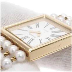Chanel Vintage - Mademoiselle Pearl Watch - White Pearl & Yellow Gold - Pearl Watch Chanel - High quality Luxury - Avvenice