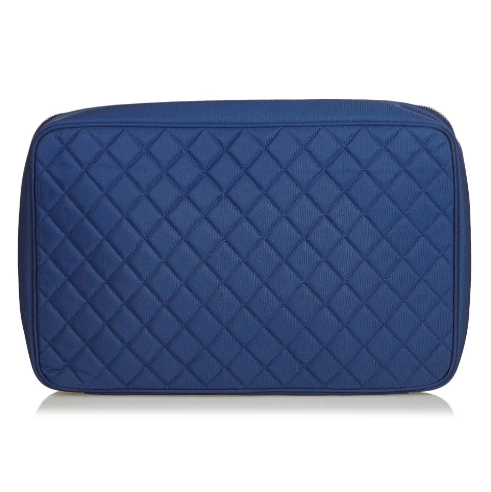 Chanel Vintage - Matelasse Laptop Bag - Blue Navy - Canvar Handbag - Luxury High Quality - Avvenice