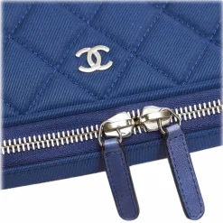 Chanel Vintage - Matelasse Laptop Bag - Blue Navy - Canvar Handbag - Luxury High Quality - Avvenice