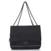 Chanel Vintage - Matelasse Chain Nylon Flap Shoulder Bag - Black - Leather and Canvas Handbag - Luxury High Quality - Avvenice