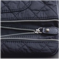 Chanel Vintage - Matelasse Chain Nylon Flap Shoulder Bag - Black - Leather and Canvas Handbag - Luxury High Quality - Avvenice