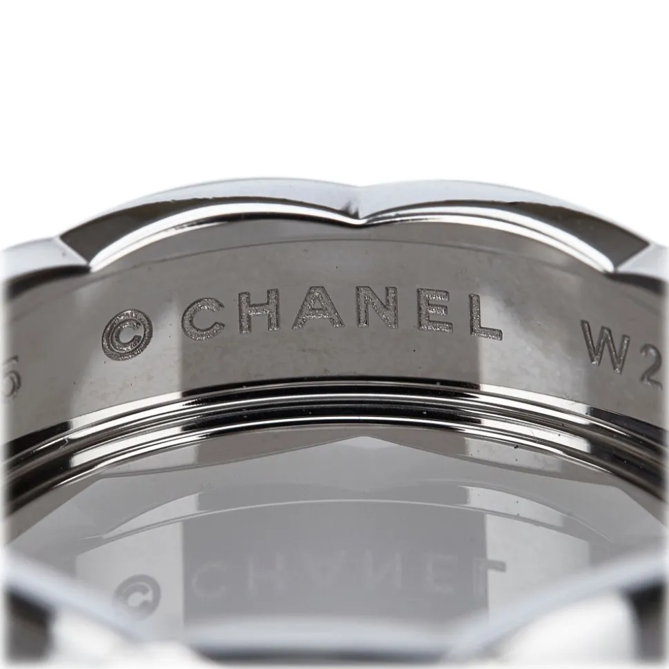 Chanel Vintage - Matelasse Ring - White Gold - Gold Ring Chanel - Luxury High Quality - Avvenice