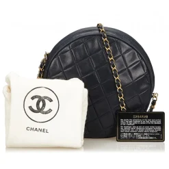 Chanel Vintage - Matelasse Tassel Lambskin Leather Bag - Black - Leather and Lambskin Handbag - Luxury High Quality - Avvenice