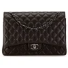 Chanel Vintage - Maxi Classic Lambskin Double Flap - Black - Leather and Lambskin Handbag - Luxury High Quality - Avvenice