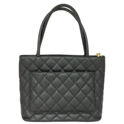 Chanel Vintage - Medallion Caviar Leather Tote Bag - Black - Caviar Leather Handbag - Luxury High Quality - Avvenice