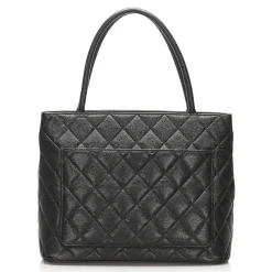 Chanel Vintage - Medallion Caviar Leather Tote Bag - Black - Caviar Leather Handbag - Luxury High Quality - Avvenice