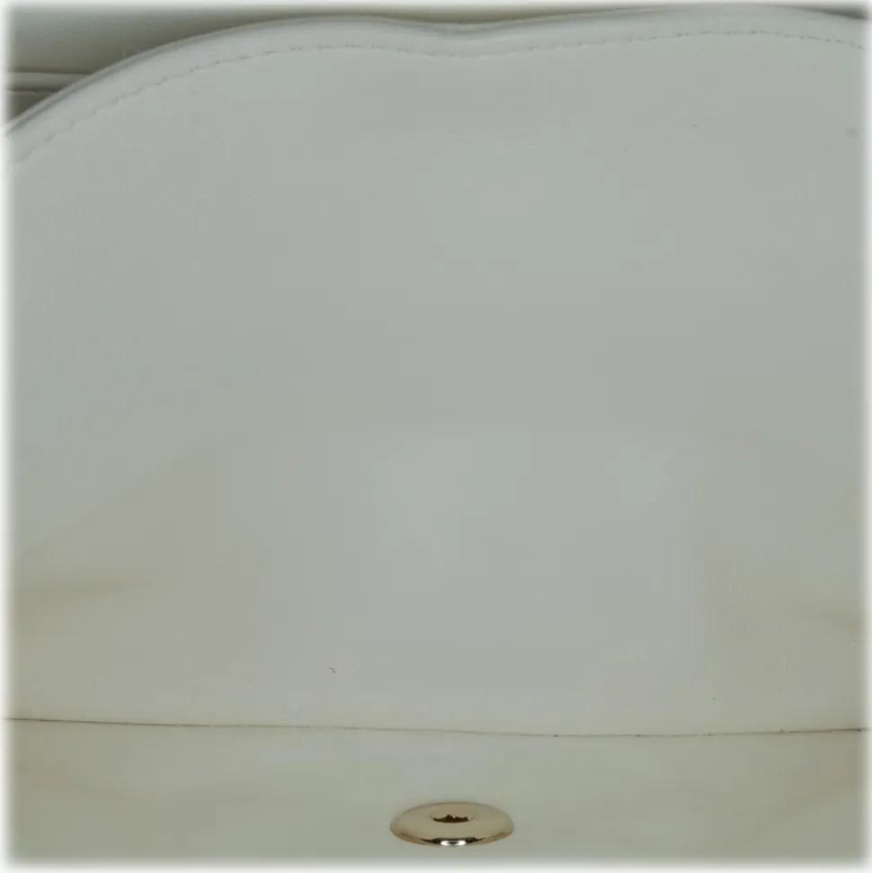 Chanel Vintage - Medium Bi-Stripe Classic Lambskin Double Flap - White - Leather and Lambskin Handbag - Luxury High Quality - Avvenice