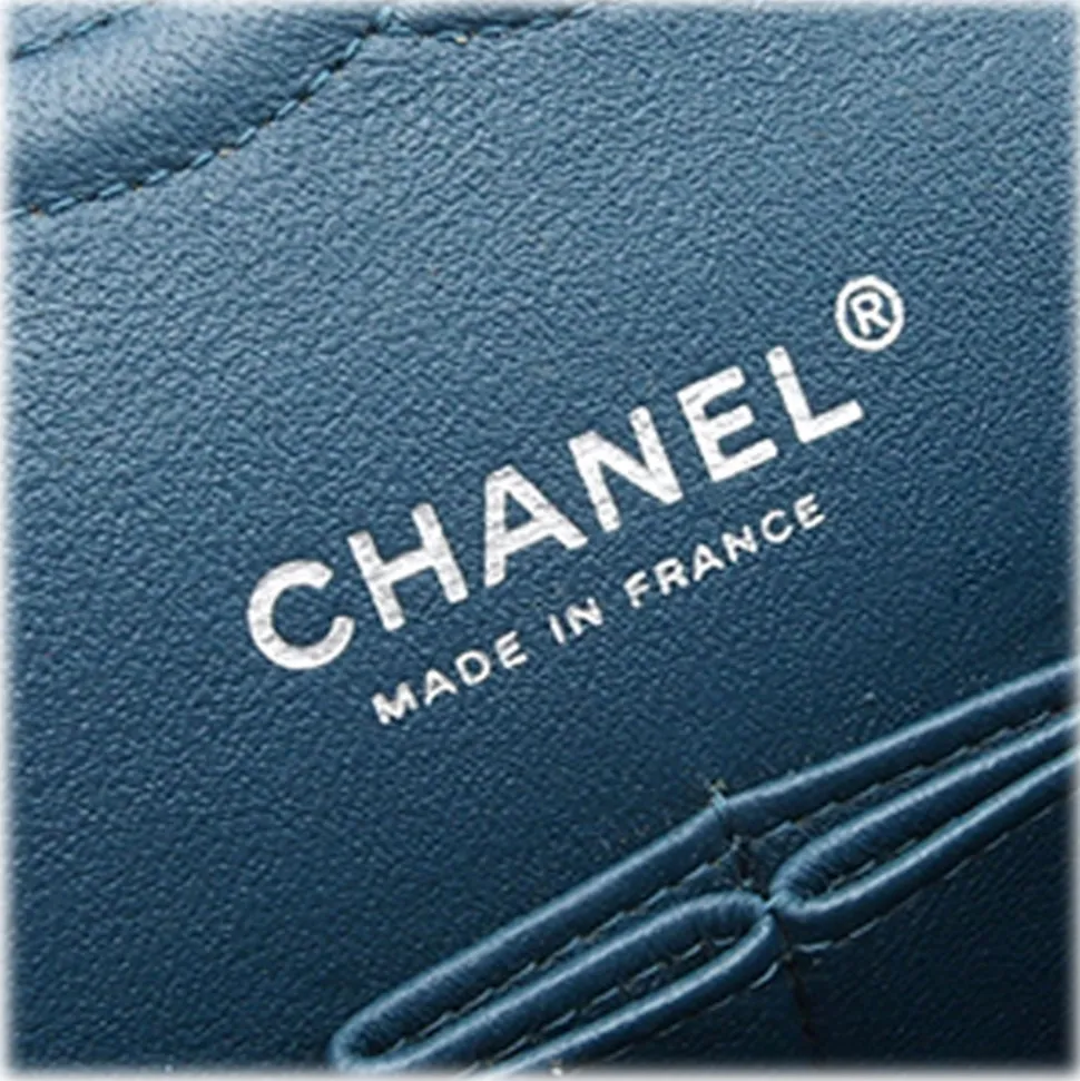 Chanel Vintage - Medium Classic Caviar Double Flap - Blue - Leather and Lambskin Handbag - Luxury High Quality - Avvenice