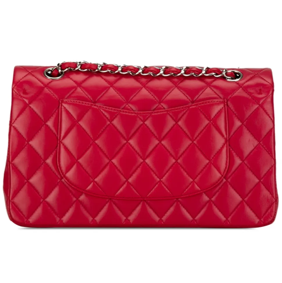 Chanel Vintage - Medium Classic Lambskin Double Flap - Red - Leather and Lambskin Handbag - Luxury High Quality - Avvenice