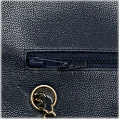 Chanel Vintage - Medium Classic Caviar Double Flap - Blue - Leather and Lambskin Handbag - Luxury High Quality - Avvenice