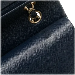 Chanel Vintage - Medium Classic Caviar Double Flap - Blue - Leather and Lambskin Handbag - Luxury High Quality - Avvenice