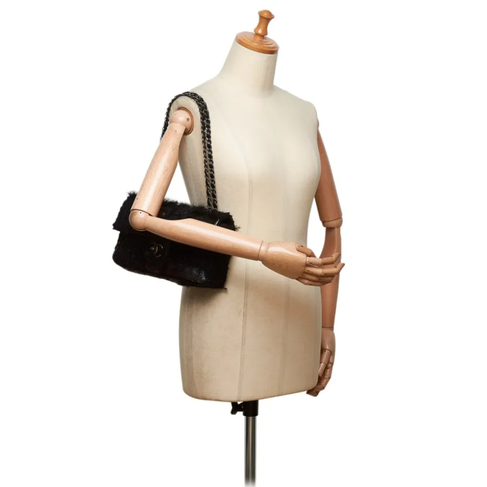 Chanel Vintage - Medium Patchwork Flap Bag - Black - Leather and Lambskin Handbag - Luxury High Quality - Avvenice