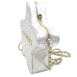 Chanel Vintage - Metallic Lambskin Star Chain Crossbody - Silver - Leather and Lambskin Handbag - Luxury High Quality - Avvenice