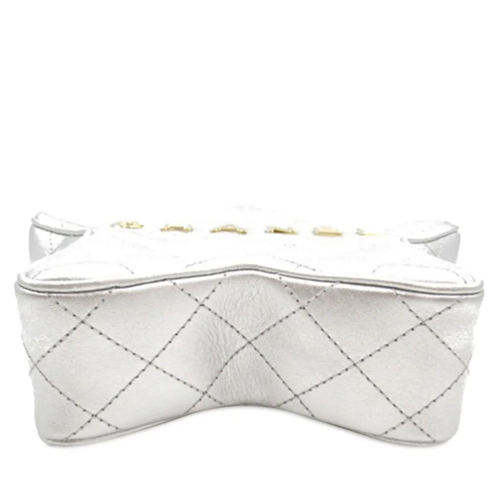 Chanel Vintage - Metallic Lambskin Star Chain Crossbody - Silver - Leather and Lambskin Handbag - Luxury High Quality - Avvenice