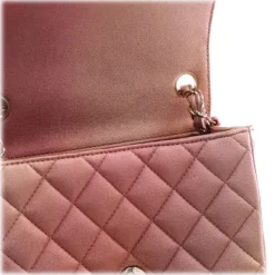 Chanel Vintage - Mini Square Ombre Iridescent Lambskin Flap - Pink - Leather and Lambskin Handbag - Luxury High Quality - Avvenice