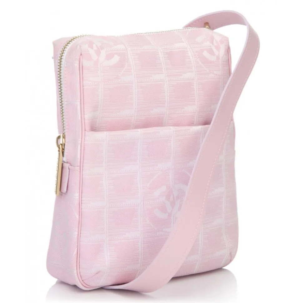 Chanel Vintage - New Travel Line Shoulder Bag - Pink - Canvas Handbag - Luxury High Quality - Avvenice