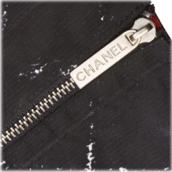Chanel Vintage - Old Travel Line Belt Bag - Black - Canvas Handbag - Luxury High Quality - Avvenice