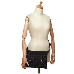 Chanel Vintage - Old Travel Line Belt Bag - Black - Canvas Handbag - Luxury High Quality - Avvenice