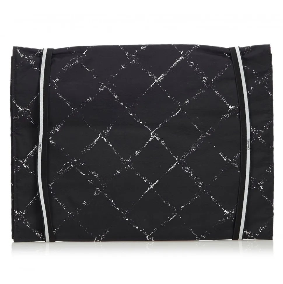 Chanel Vintage - Old Travel Line Nylon Document Case - Black - Canvar Handbag - Luxury High Quality - Avvenice