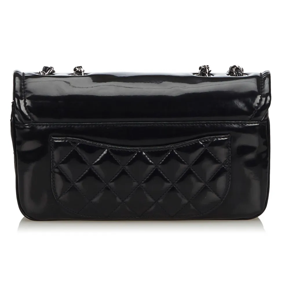Chanel Vintage - Patent Leather Chain Bag - Black - Leather Handbag - Luxury High Quality - Avvenice