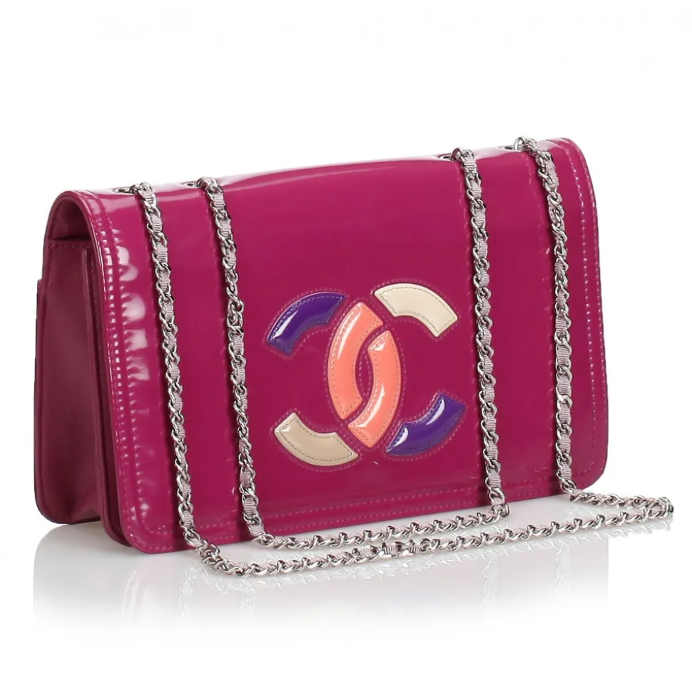 Chanel Vintage - Patent Lipstick Flap Bag - Pink - Patent Leather Handbag - Luxury High Quality - Avvenice