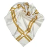 Chanel Vintage - Printed Silk Chain Scarf - White Gold - Silk Foulard - Luxury High Quality - Avvenice