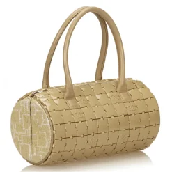 Chanel Vintage - PVC Puzzle Block Handbag Bag - Brown Beige - Leather and PVC Handbag - Luxury High Quality - Avvenice