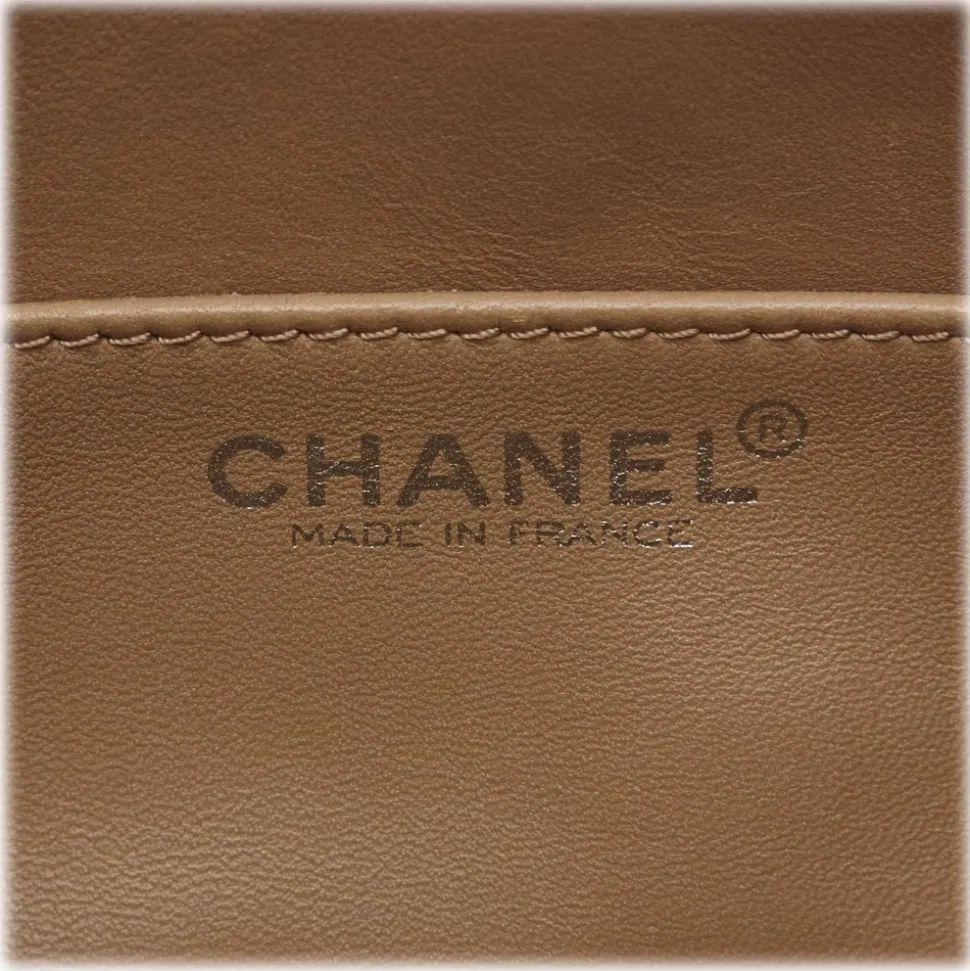 Chanel Vintage - PVC Puzzle Block Handbag Bag - Brown Beige - Leather and PVC Handbag - Luxury High Quality - Avvenice