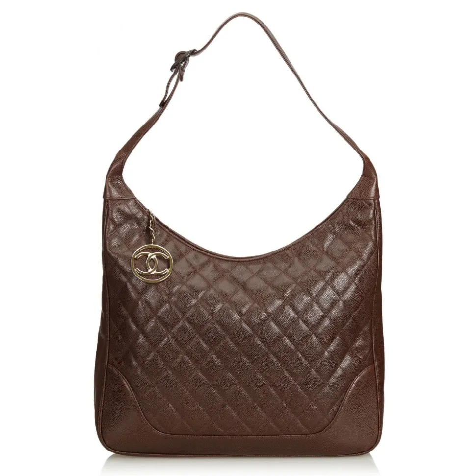 Chanel Vintage - Quilted Caviar Leather Shoulder Bag - Brown - Caviar Leather Handbag - Luxury High Quality - Avvenice