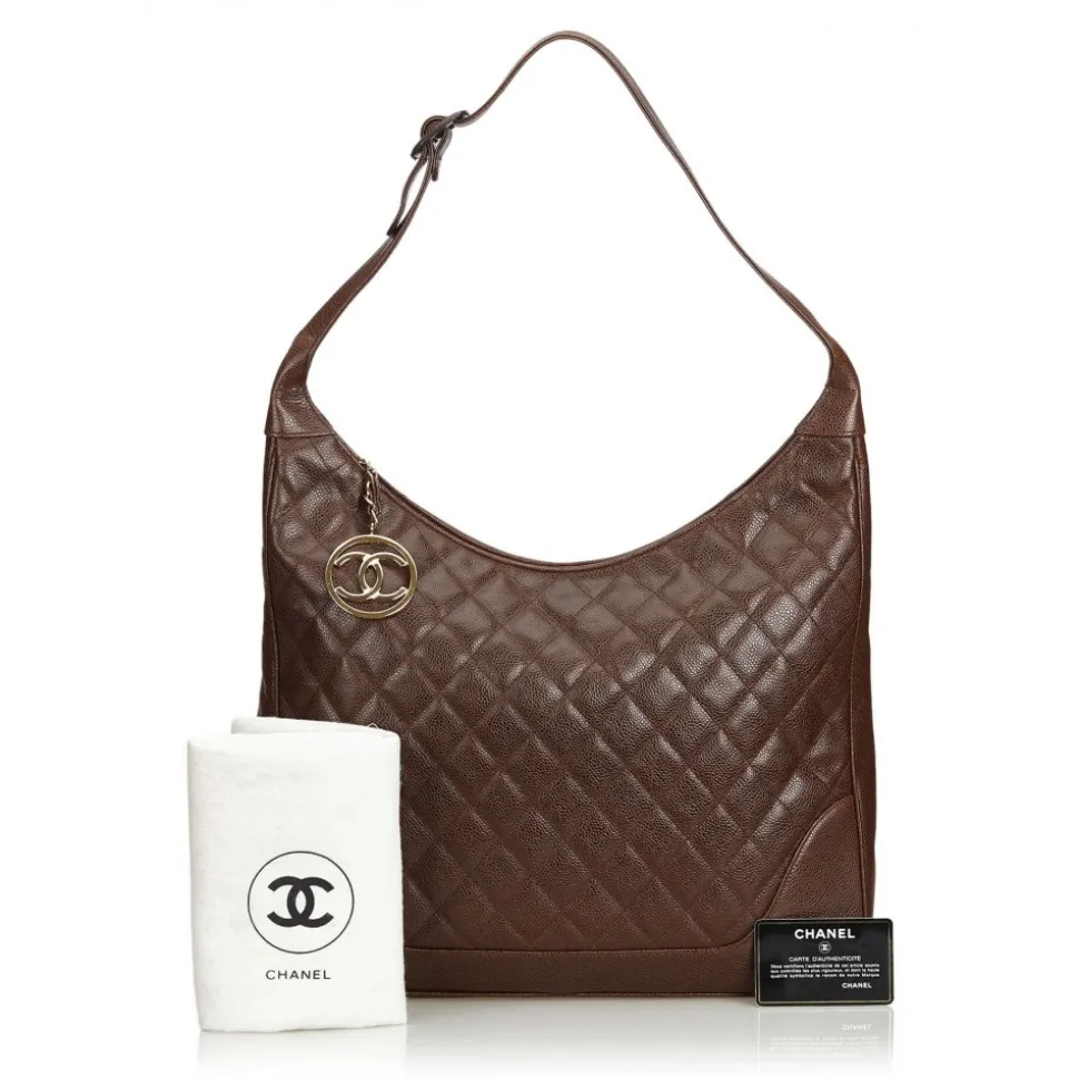 Chanel Vintage - Quilted Caviar Leather Shoulder Bag - Brown - Caviar Leather Handbag - Luxury High Quality - Avvenice