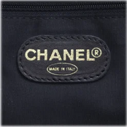 Chanel Vintage - Quilted Matalesse Leather Handbag - Black - Caviar Leather Handbag - Luxury High Quality - Avvenice