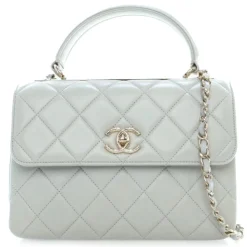 Chanel Vintage - Small Lambskin Trendy CC Flap - Gray - Leather and Lambskin Handbag - Luxury High Quality - Avvenice