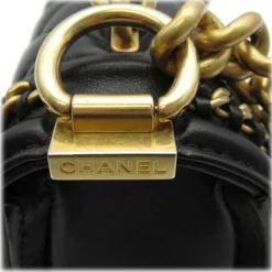 Chanel Vintage - Small Lambskin Boy Top Handle - Black - Leather and Lambskin Handbag - Luxury High Quality - Avvenice