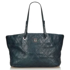 Chanel Vintage - Soft Caviar Tote Bag - Blue - Caviar Leather Handbag - Luxury High Quality - Avvenice