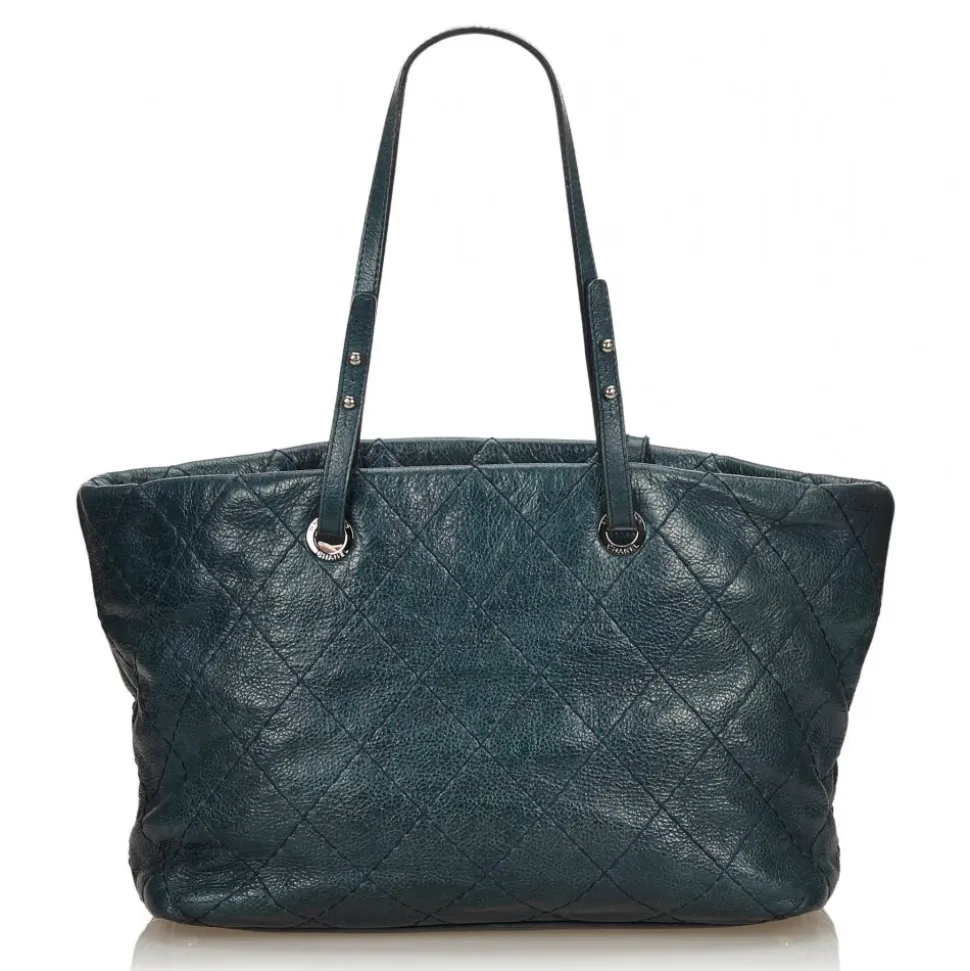 Chanel Vintage - Soft Caviar Tote Bag - Blue - Caviar Leather Handbag - Luxury High Quality - Avvenice