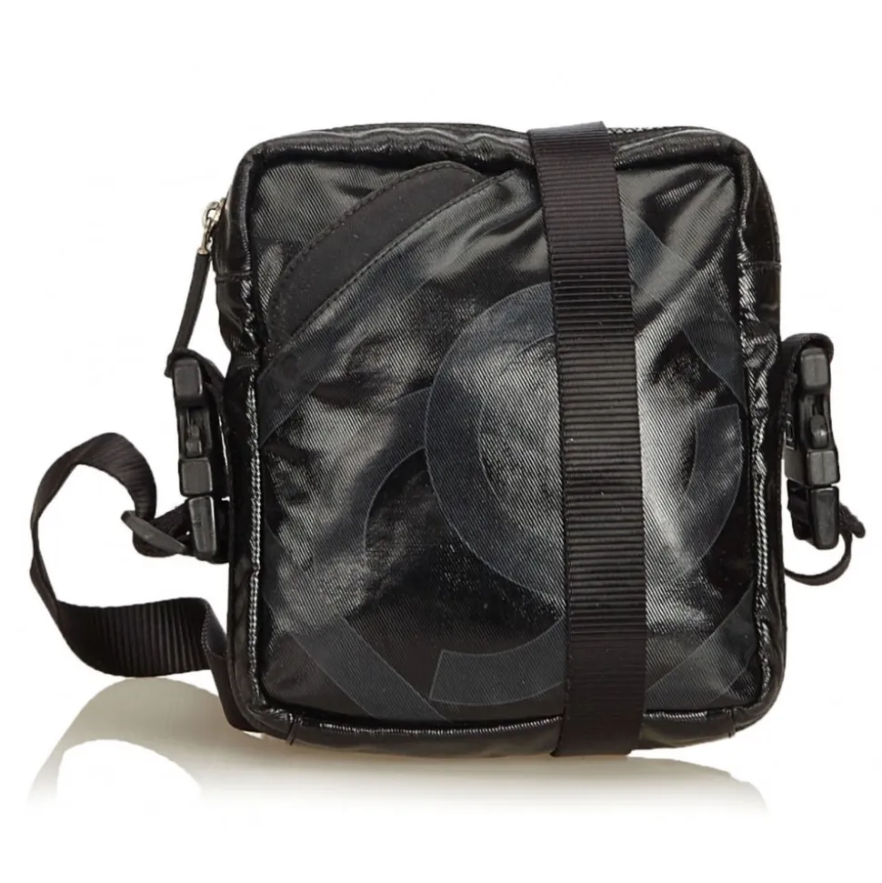 Chanel Vintage - Sports Line Crossbody Bag - Black - Canvas Handbag - Luxury High Quality - Avvenice
